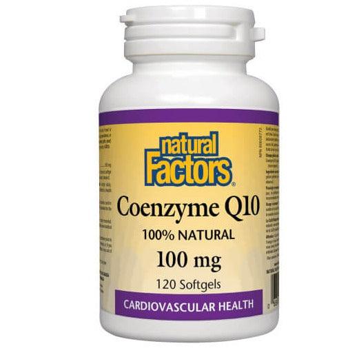 Natural Factors Coenzyme Q10 100mg 120 Softgels Supplements - Cardiovascular Health at Village Vitamin Store