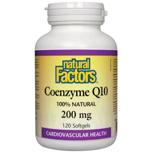 Natural Factors Coenzyme Q10 200mg 120 Softgels Supplements - Cardiovascular Health at Village Vitamin Store