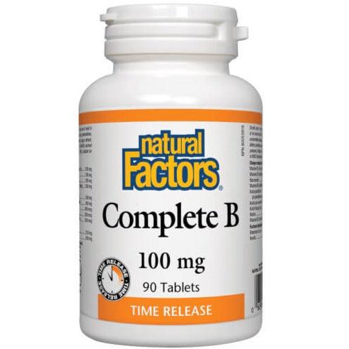 Natural Factors Complete B Time Release 100mg 90 Tabs Vitamins - Vitamin B at Village Vitamin Store