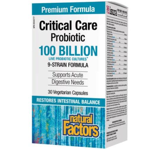 Natural Factors Critical Care Probiotic 100 Billion 30 Veggie Caps Supplements - Probiotics at Village Vitamin Store