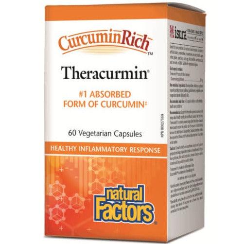 Natural Factors Theracurmin 30mg 60 Veggie Caps Regular Strength Supplements - Turmeric at Village Vitamin Store