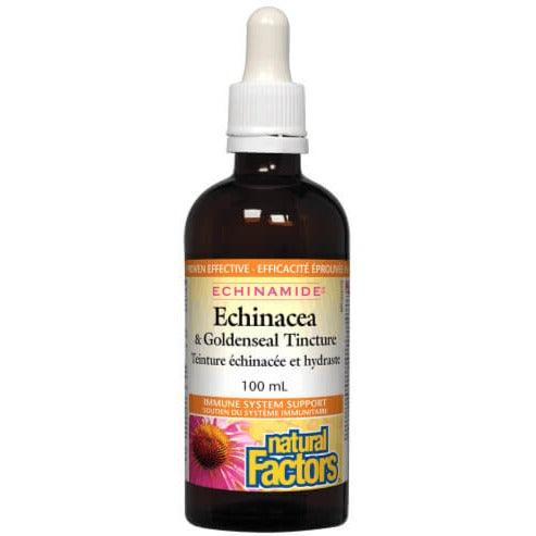 Natural Factors Echinacea & Goldenseal Tincture 100ml Cough, Cold & Flu at Village Vitamin Store