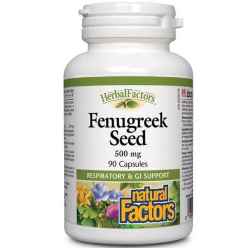 Natural Factors Fenugreek Seed 500mg 90 Caps Supplements at Village Vitamin Store