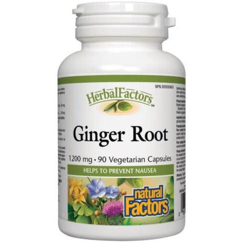 Natural Factors Ginger Root 1200mg 90 Veggie Caps Supplements at Village Vitamin Store