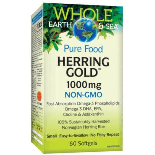 Whole Earth & Sea Herring Gold 1000mg 60 Softgels Supplements - EFAs at Village Vitamin Store