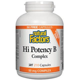 Natural Factors Hi Potency B Complex 50mg 210 Caps Vitamins - Vitamin B at Village Vitamin Store