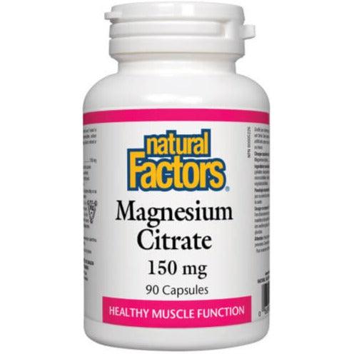 Natural Factors Magnesium Citrate 150mg 90 Caps Minerals - Magnesium at Village Vitamin Store