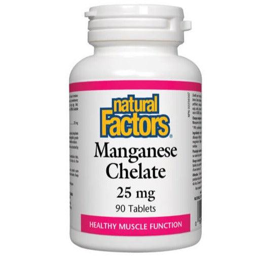 Natural Factors Manganese Chelate 90 Tabs Minerals at Village Vitamin Store