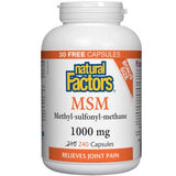 Natural Factors MSM 1000mg 240 Caps Supplements - Joint Care at Village Vitamin Store