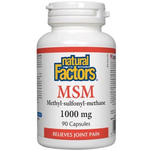 Natural Factors MSM 1000mg 90 Caps Supplements at Village Vitamin Store