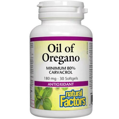 Natural Factors Oil of Oregano 30 Softgels Cough, Cold & Flu at Village Vitamin Store