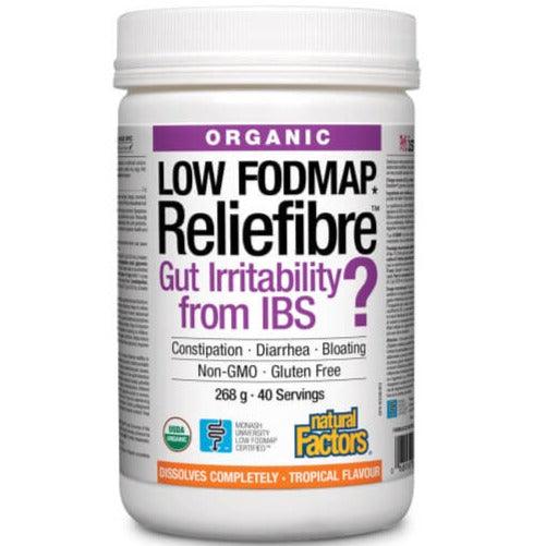Natural Factors Organic Reliefibre Tropical Flavour Powder 268g Supplements - Digestive Health at Village Vitamin Store