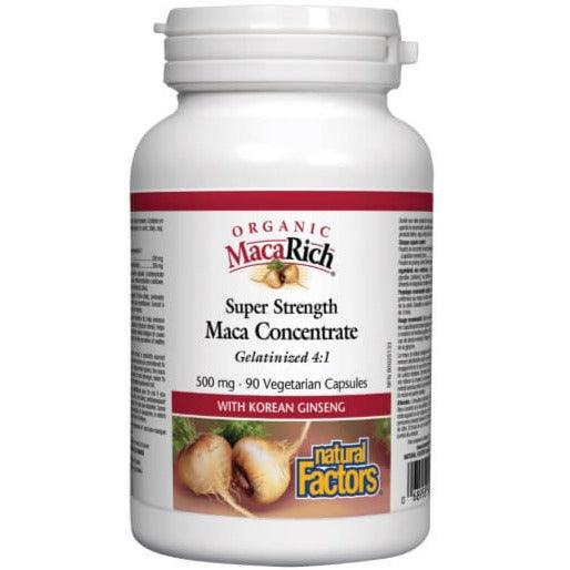 Natural Factors Organic MacaRich 500mg 90 Veggie Caps Supplements - Intimate Wellness at Village Vitamin Store