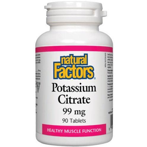 Natural Factors Potassium Citrate 99mg 90 tablets Minerals at Village Vitamin Store