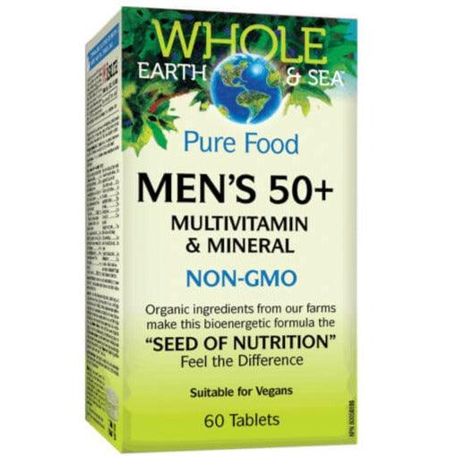 Whole Earth & Sea Pure Food Men's 50+ Multivitamin & Mineral 60 Tabs Vitamins - Multivitamins at Village Vitamin Store