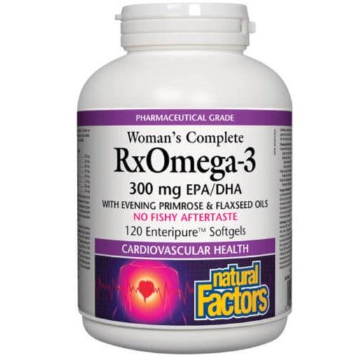 Natural Factors Women's Complete RxOmega-3 300mg 120 Softgels Supplements - EFAs at Village Vitamin Store