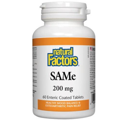 Natural Factors SAMe 200mg 60 Enteric Coated Tabs Supplements at Village Vitamin Store