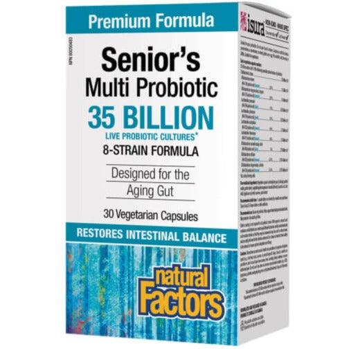 Natural Factors Seniors Multi Probiotic 35 Billion 30 Veggie Caps Supplements - Probiotics at Village Vitamin Store
