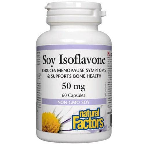 Natural Factors Soy Isoflavones 50mg 60 Capsules Supplements - Hormonal Balance at Village Vitamin Store