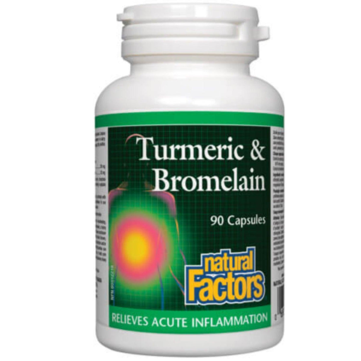 Natural Factors Turmeric & Bromelain 90 Caps Supplements - Turmeric at Village Vitamin Store