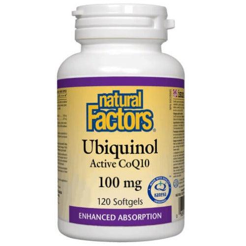 Natural Factors Ubiquinol Active CoQ10 100mg 120 Softgels Supplements - Cardiovascular Health at Village Vitamin Store
