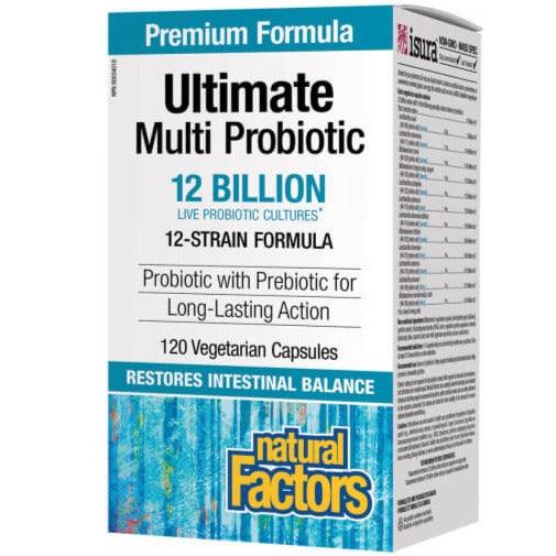 Natural Factors Ultimate Multi Probiotic 12 Billion 120 Veggie Caps Supplements - Probiotics at Village Vitamin Store