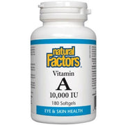 Natural Factors Vitamin A 10,000 IU 180 Softgels Vitamins - Vitamin A at Village Vitamin Store
