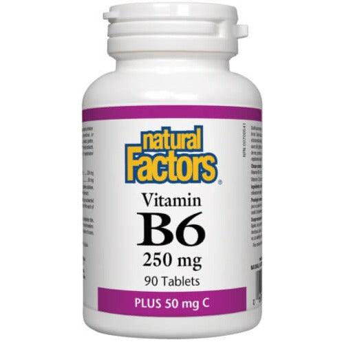 Natural Factors Vitamin B6 250mg 90 tablets Vitamins - Vitamin B at Village Vitamin Store