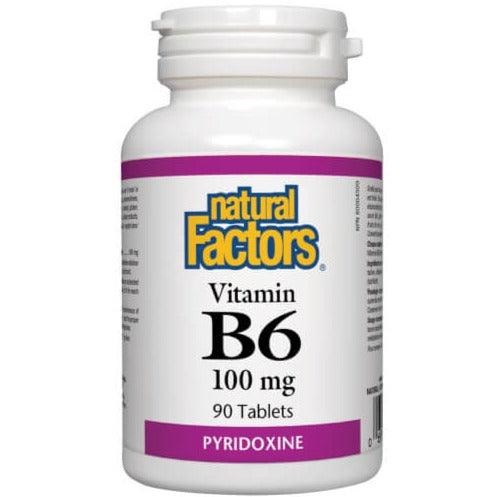 Natural Factors Vitamin B6 100mg 90 Tabs Vitamins - Vitamin B at Village Vitamin Store
