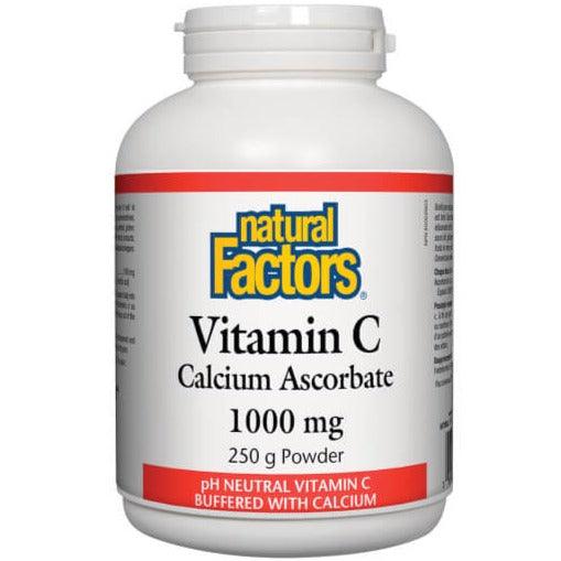 Natural Factors Vitamin C Calcium Ascorbate 1000mg 250g Powder Vitamins - Vitamin C at Village Vitamin Store