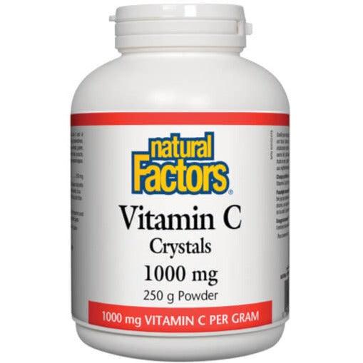 Natural Factors Vitamin C Crystals 250g Powder Vitamins - Vitamin C at Village Vitamin Store