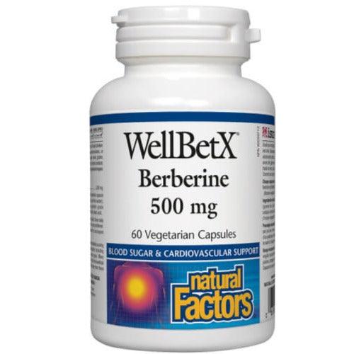 Natural Factors WellBetX Berberine 500mg 60 Veggie Caps Supplements at Village Vitamin Store