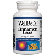 Natural Factors WellBetX Cinnamon Extract 150mg 60 Caps Supplements - Blood Sugar at Village Vitamin Store