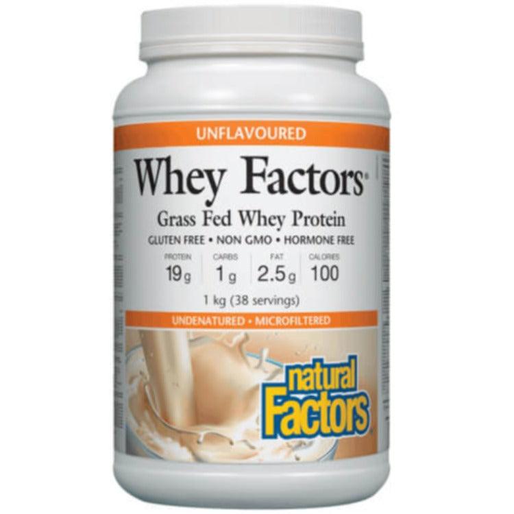 Natural Factors Whey Factors Unflavoured 1KG Supplements - Protein at Village Vitamin Store