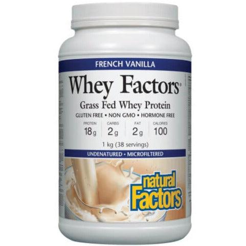 Natural Factors Whey Factors French Vanilla 1KG Supplements - Protein at Village Vitamin Store
