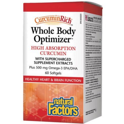 Natural Factors CurcuminRich Whole Body Optimizer 60 Softgels Supplements - Turmeric at Village Vitamin Store