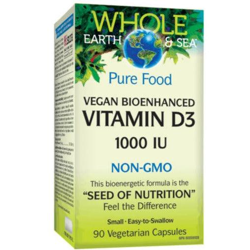 Whole Earth & Sea Vitamin D3 1000IU 90 Veggie Caps Vitamins - Vitamin D at Village Vitamin Store