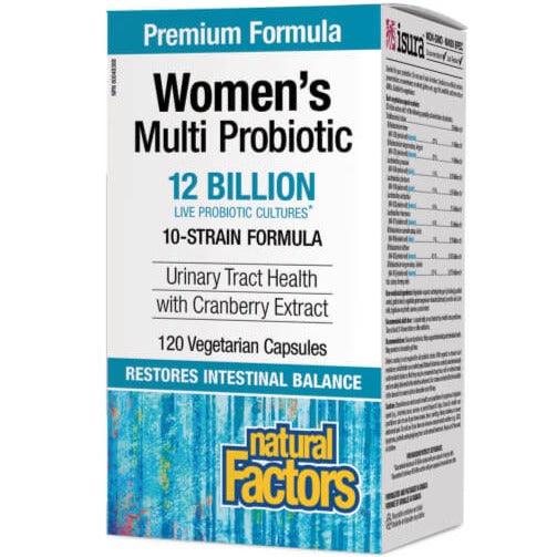 Natural Factors Women's Multi Probiotic 12 Billion 120 Veggie Caps Supplements - Women's Probiotics at Village Vitamin Store