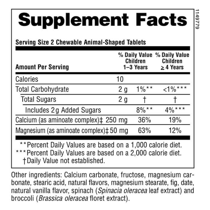 Natures Plus Animal Parade Children's Calcium Vanilla Sundae Flavour 90 Chewable Tabs Supplements - Kids at Village Vitamin Store