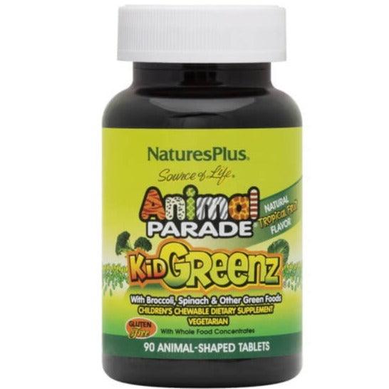 Natures Plus Animal Parade Kid Greenz Children's Tropical Fruit 90 Chewables Supplements - Kids at Village Vitamin Store