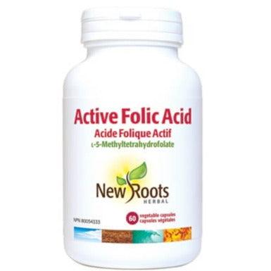New Roots Active Folic Acid 60 Veggie Caps Supplements at Village Vitamin Store