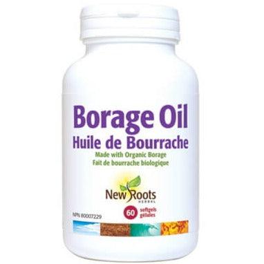 New Roots Borage Oil 1000mg 60 Softgels Supplements - EFAs at Village Vitamin Store