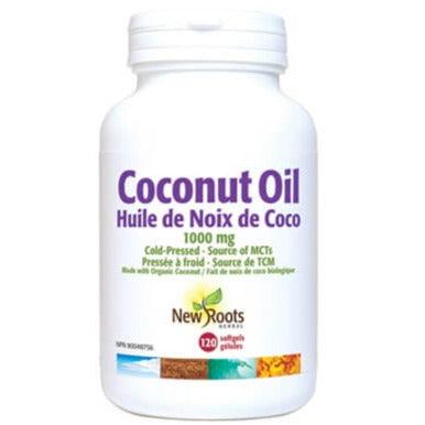 New Roots Coconut Oil 1000MG 120 Softgels Supplements at Village Vitamin Store