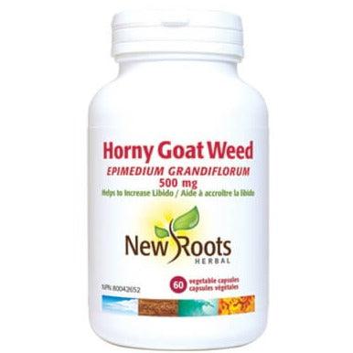 New Roots Horny Goat Weed 500mg 60 Veggie Caps Supplements - Intimate Wellness at Village Vitamin Store