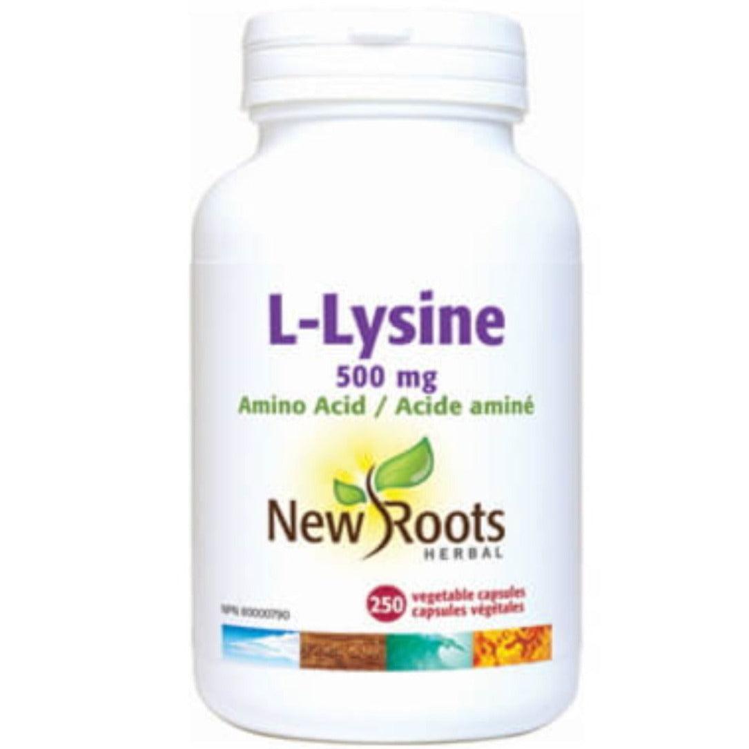 New Roots L-Lysine 500mg 250 Caps Supplements - Amino Acids at Village Vitamin Store