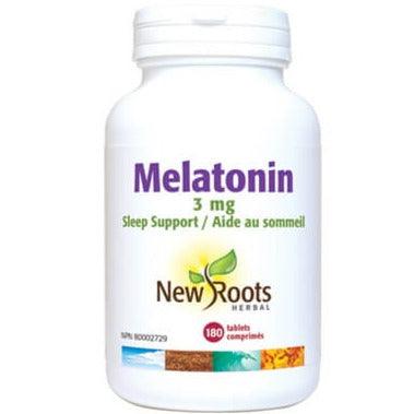 New Roots Melatonin 3mg 180 Tabs Supplements - Sleep at Village Vitamin Store