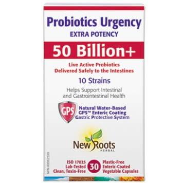 New Roots Probiotics Urgency 30 Plastic-Free Enteric-Coated Veggie Caps Supplements - Probiotics at Village Vitamin Store