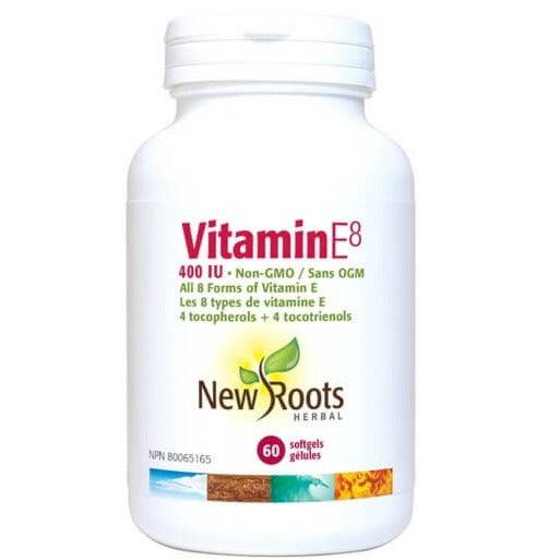 New Roots Vitamin E8 400IU 60 Softgels Vitamins - Vitamin E at Village Vitamin Store