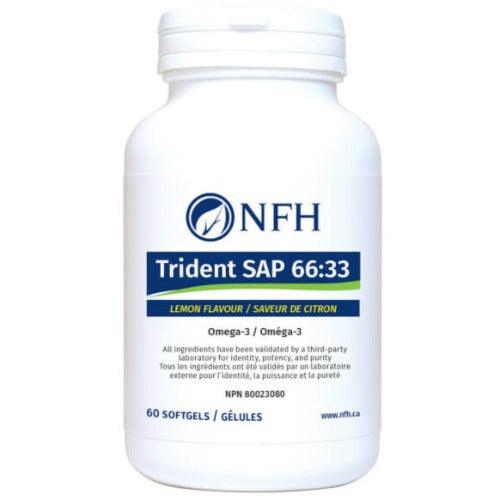 NFH Trident SAP 66:33 Omega 3 Lemon 60 Softgels Supplements - EFAs at Village Vitamin Store