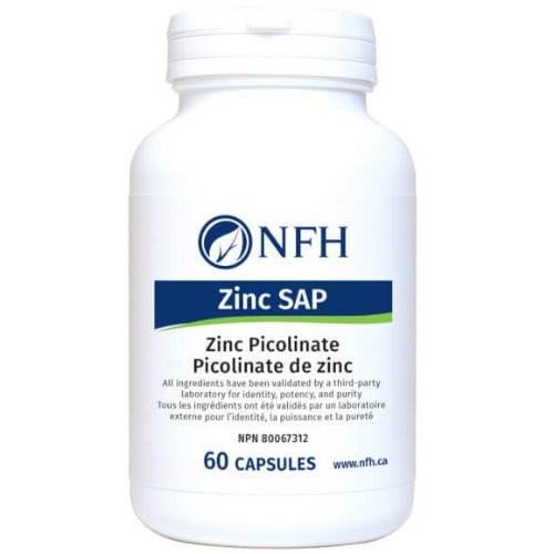 NFH Zinc Sap 60 Caps Minerals - Zinc at Village Vitamin Store